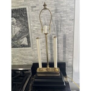 Frederick Cooper Boulliotte Double Column brass & tiered black wood base